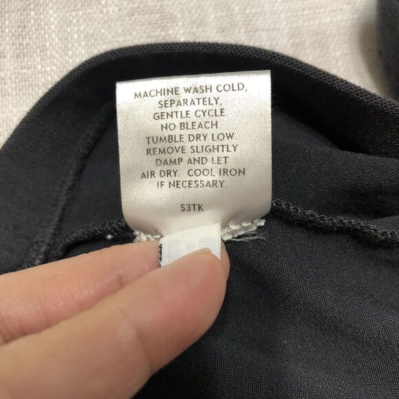Eileen Fisher Pants L Gray Crepe Pull On Ankle Slim Straight Minimalist Preppy - Picture 10 of 15